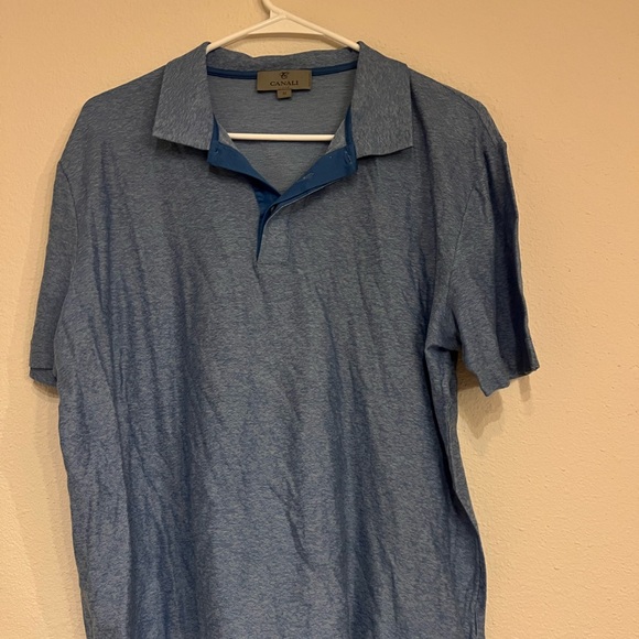 Canali Men's Blue Polo Shirt